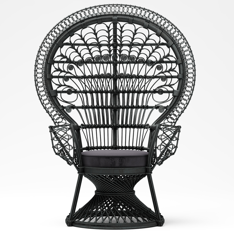 black peacock chair max