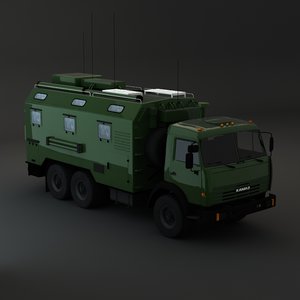 kamaz maz army 3d model