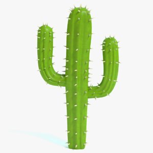 cartoon cactus obj