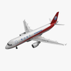 3d airbus a320 sichuan airlines model