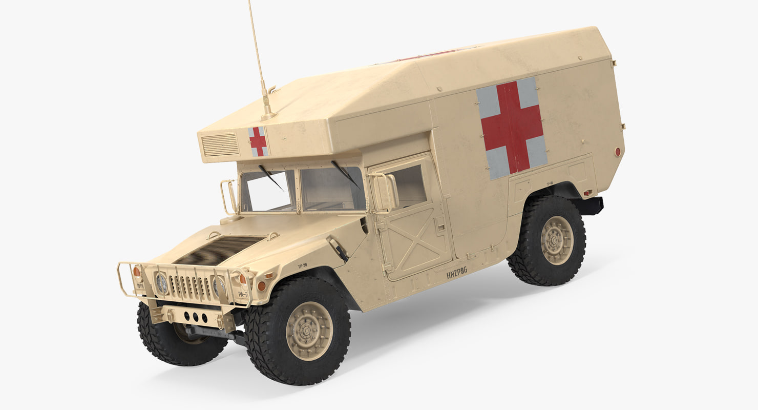 3d ambulance car hmmwv m997