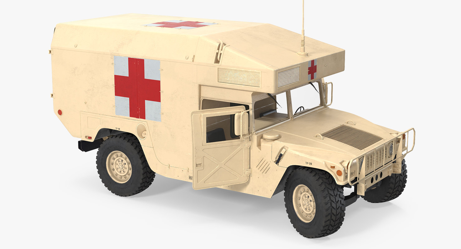 3d model ambulance car hmmwv m997