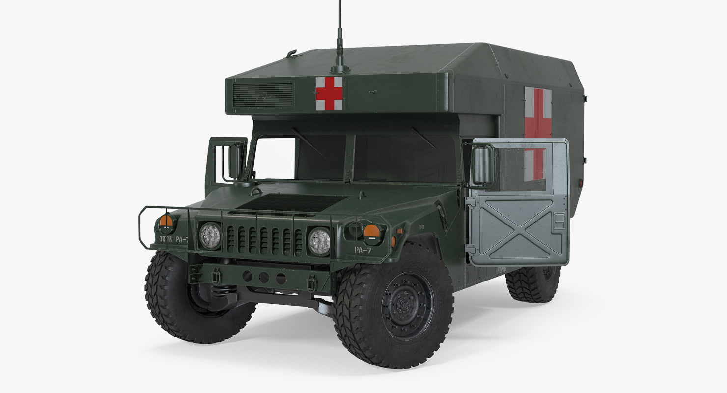 maxi ambulance military car 3d max