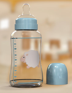 3d baby bottle model