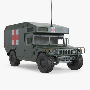 3d maxi ambulance military car model