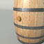 3d obj barrel wood bar