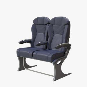 3d model business airplane seat