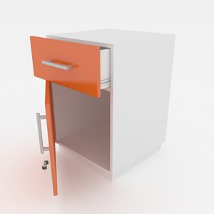 3d cabinet lockable office model