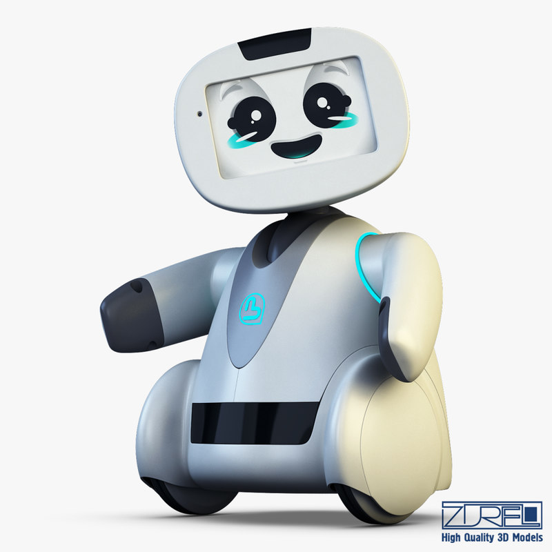 3d model buddy robot white v