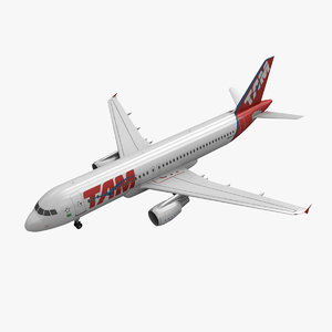 3d obj airbus a320 tam airlines