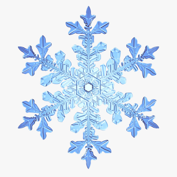 3d雪花模型