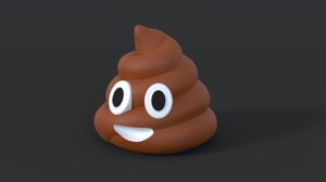poop emoji printing 3d model