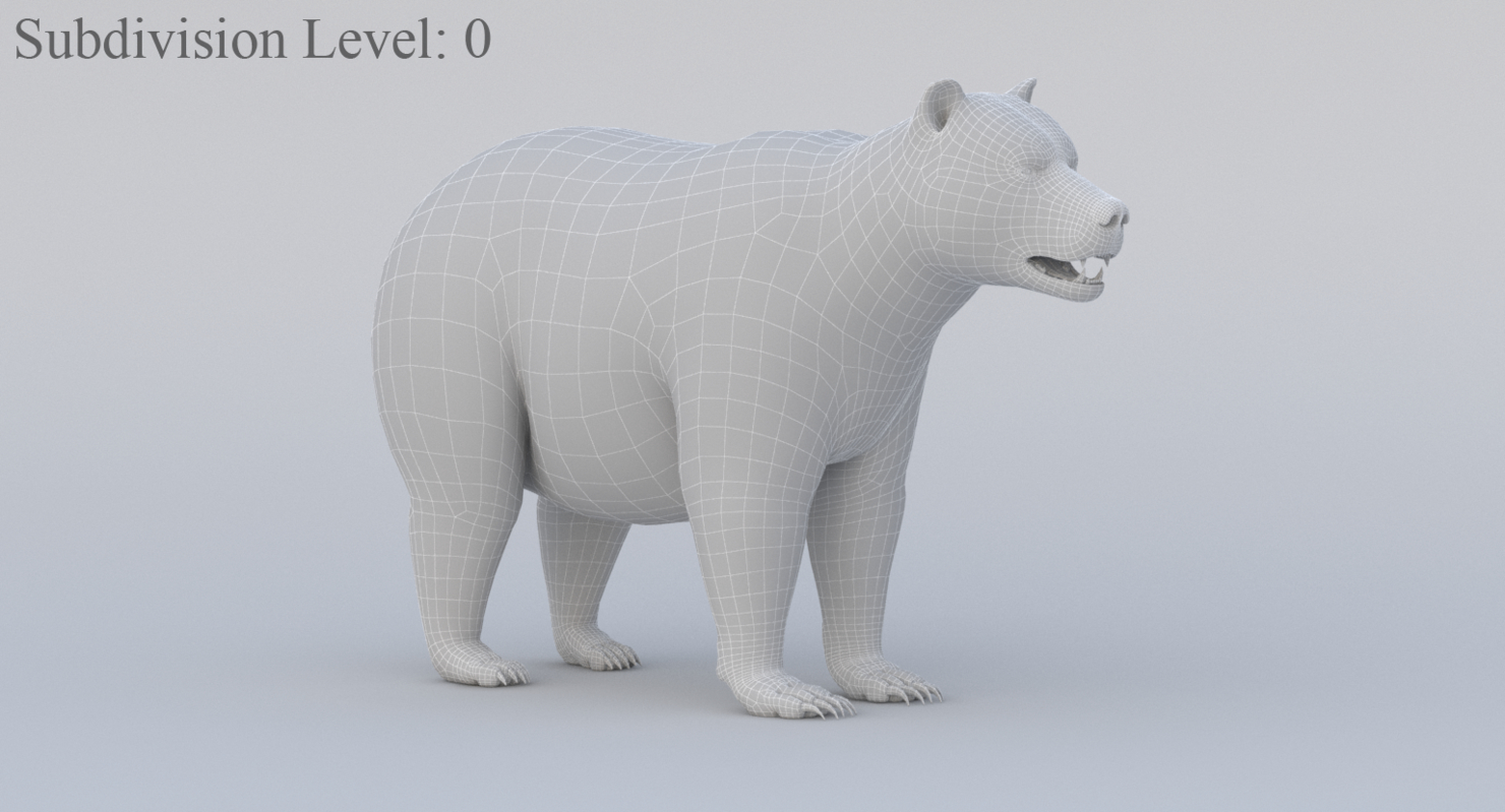 3d Model Bear Fur