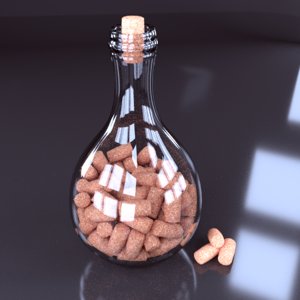 glass bottle 3d model