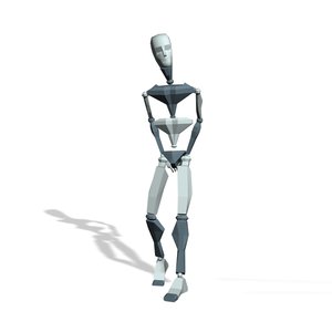 Male walking and look around
