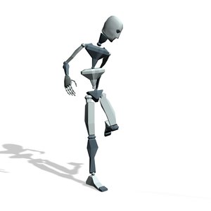 Male walk and accident stumble