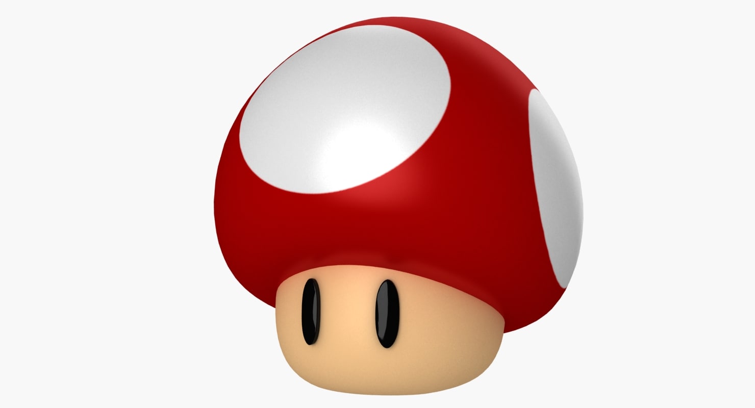 super mario mushroom 3d model