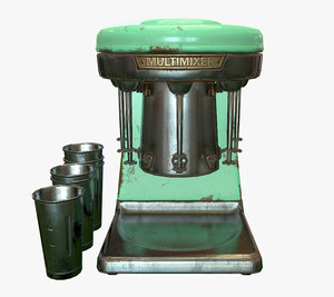 vintage milkshake mixer - 3d model