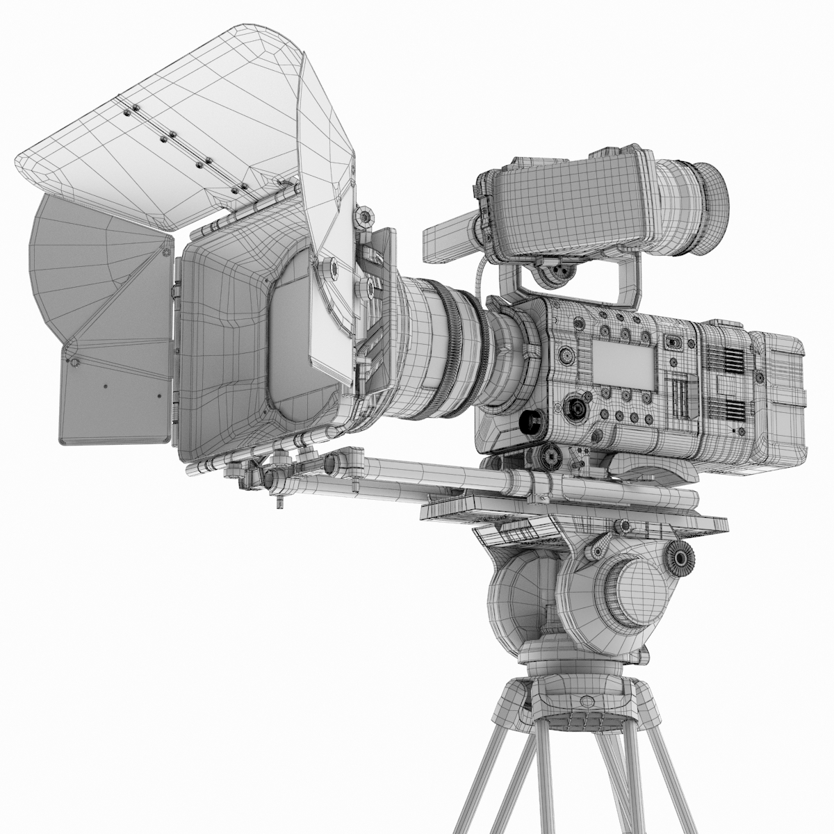 索尼f55 cinealta 4k数字电影摄像机3d模型