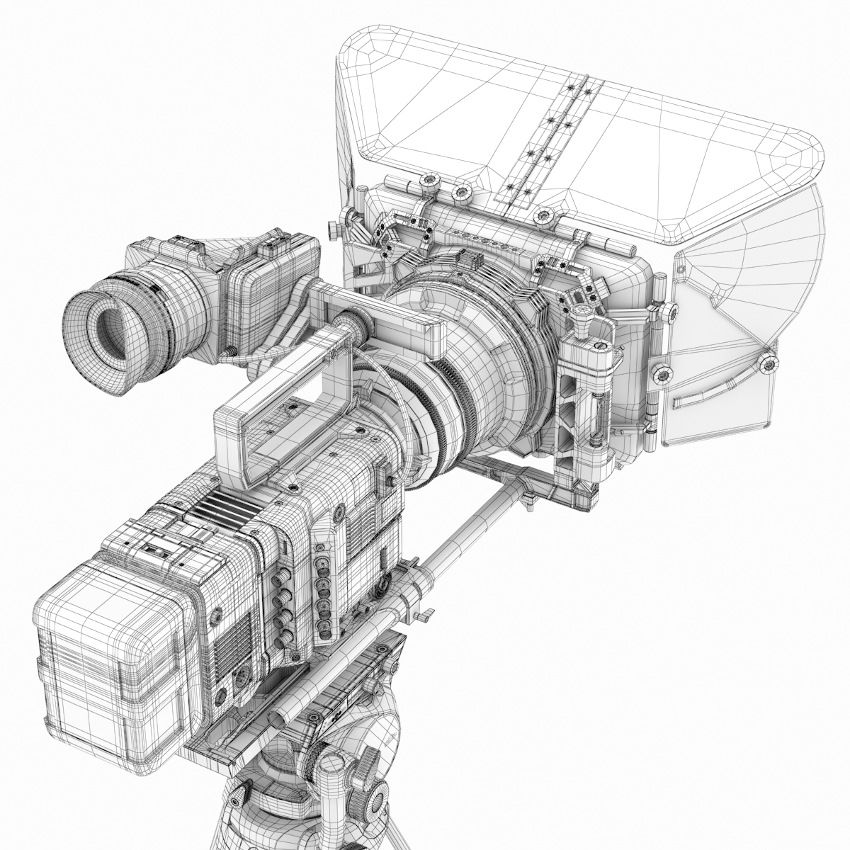 索尼f55 cinealta 4k数字电影摄像机3d模型