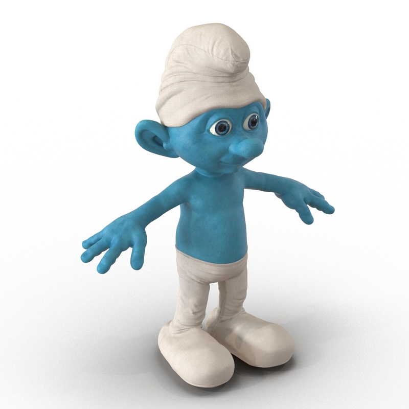 3d smurf rigged model