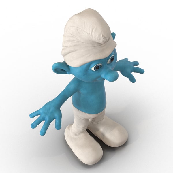 3d smurf rigged model