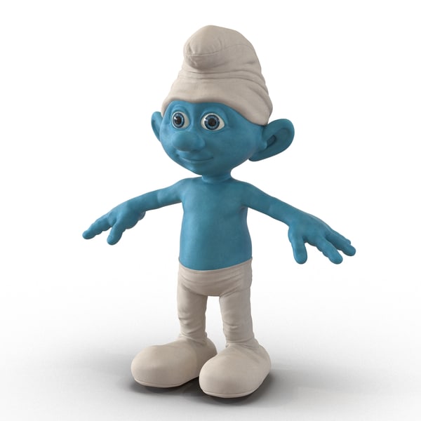 3d smurf rigged model