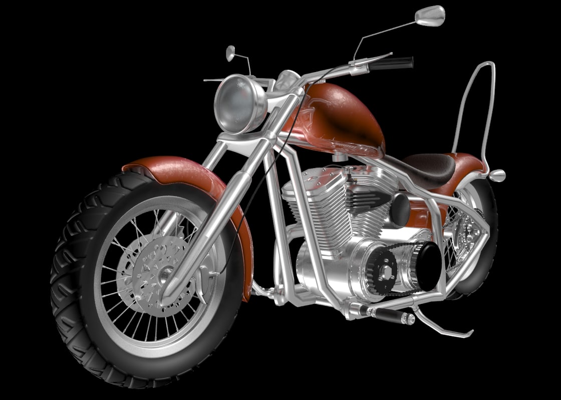 motorbike 3d obj