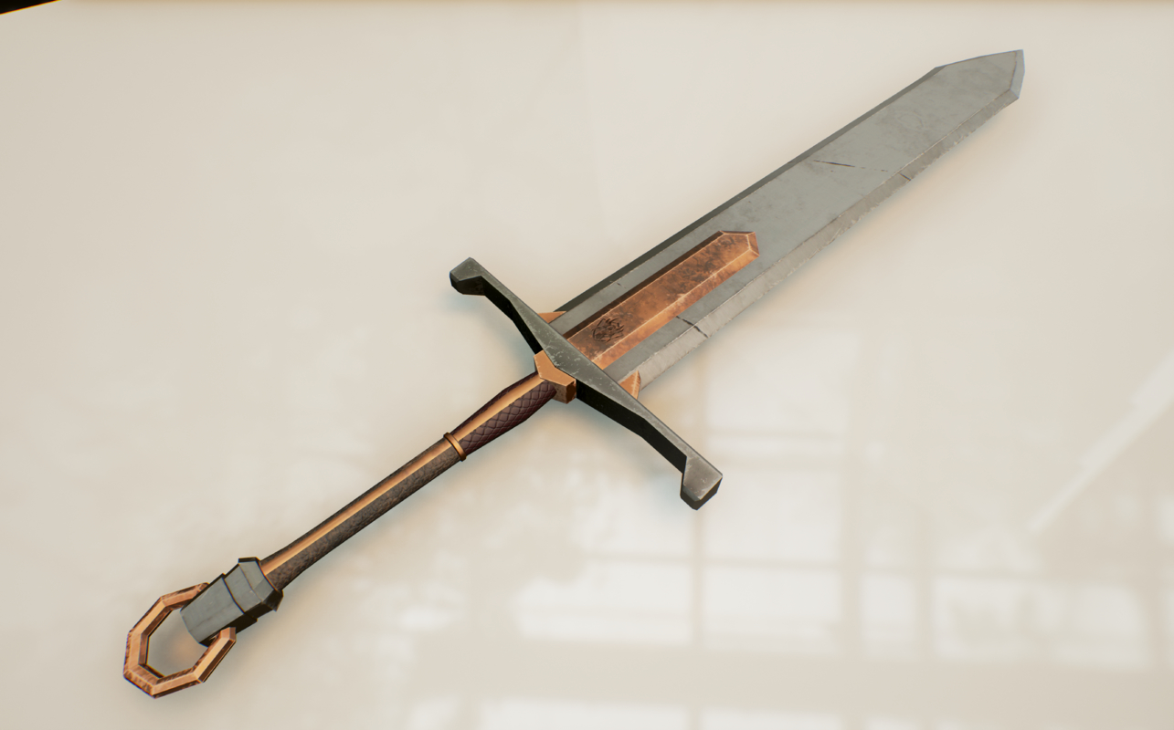 iron sword 3d obj