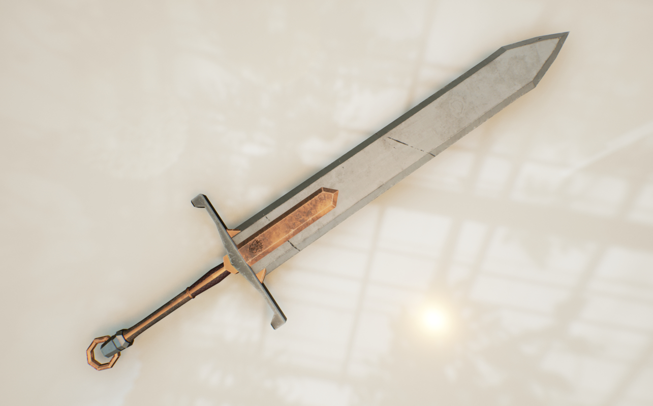 iron sword 3d obj