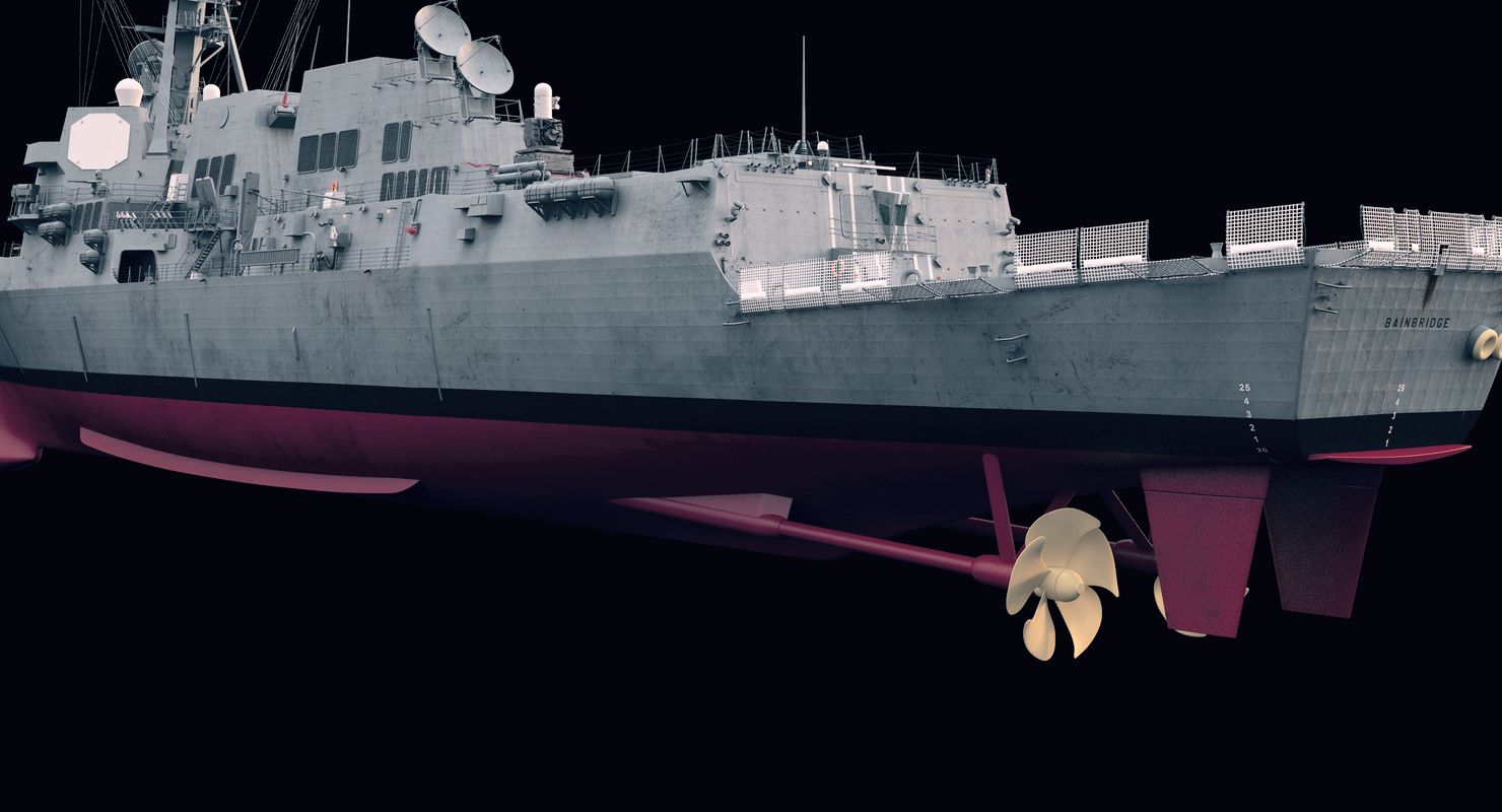 uss bainbridge 3d obj