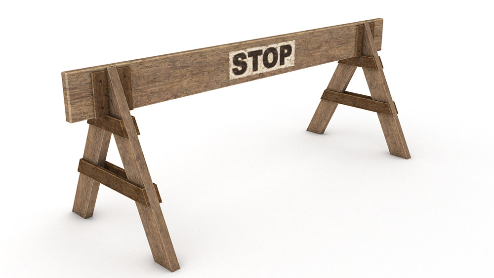 barricade wooden 3d model