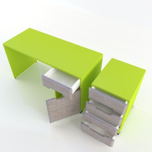 modern office tables 3d max