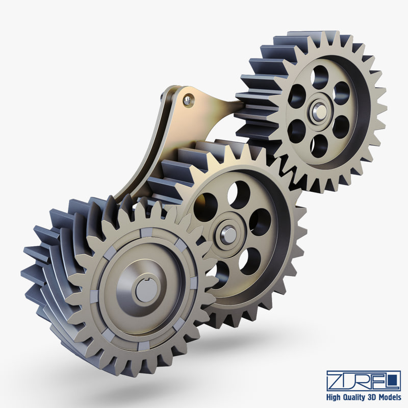 gear mechanism v 5 3d model