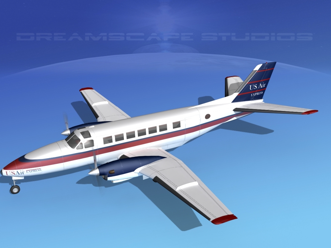 Beechcraft B99 US Air Express Modelo 3D - TurboSquid 1107121