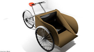 rickshaw 3d model