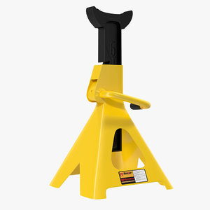 jack stand yellow 3d max