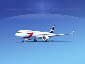 3d dxf airlines boeing 767 767-300