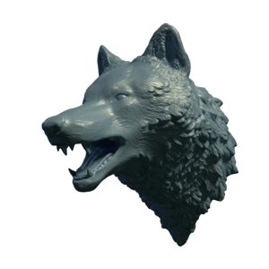 wolf head 3d model