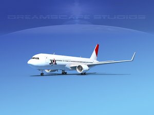 airlines boeing 767 767-300 3d model