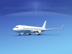 3d model of airlines boeing 767 767-300