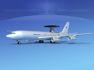 boeing e-3 sentry air force 3d dxf