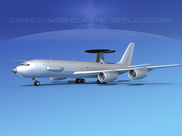 Modelo 3d Boeing E 3c Sentry Aew 1 Bare Metal Turbosquid