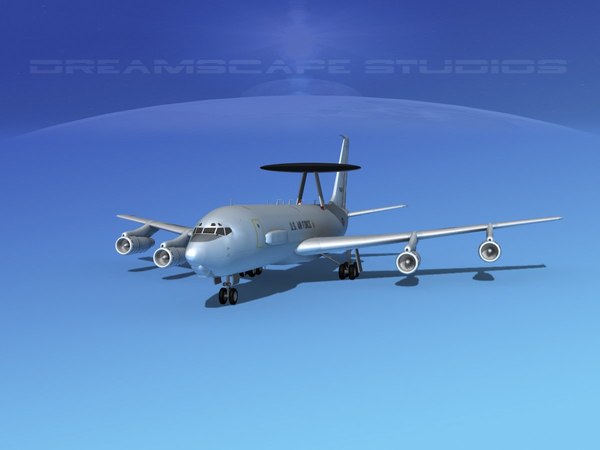 Modelo 3d Boeing E 3c Sentry Usaf Turbosquid