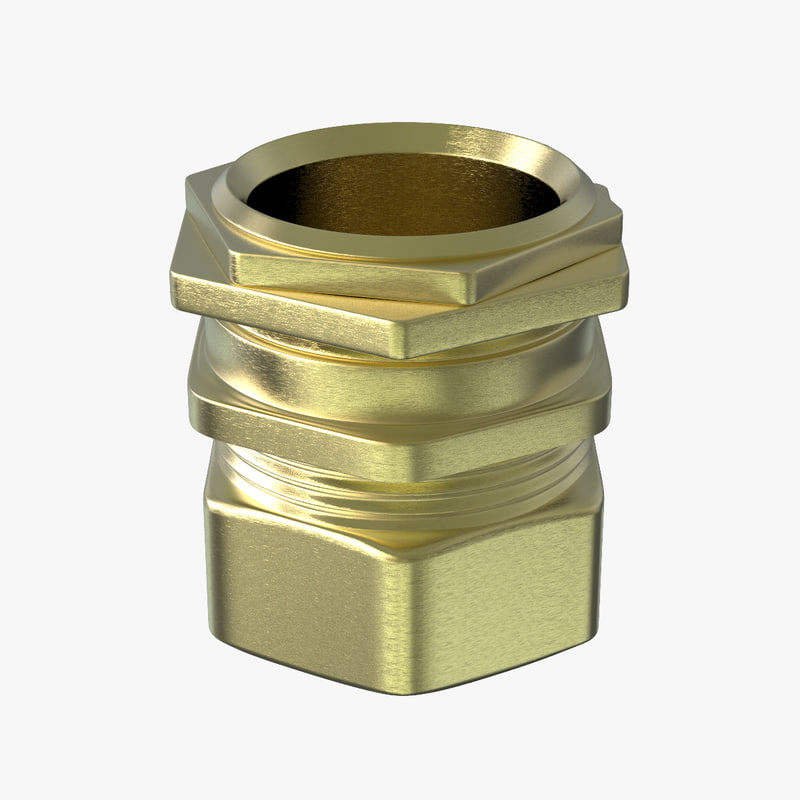 3d model industrial cable gland