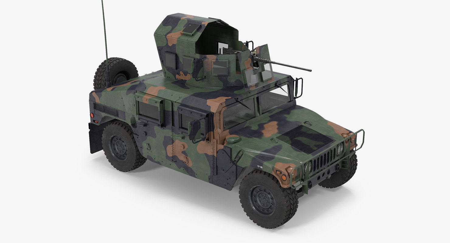 humvee m1151 enhanced armament 3d model