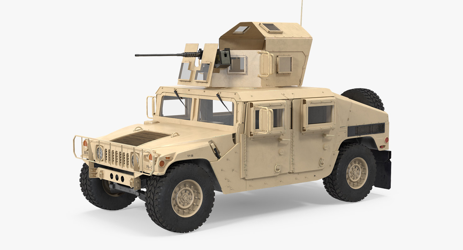 humvee m1151 enhanced armament 3d model