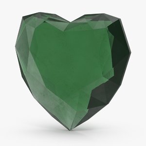 heart emerald 3d model