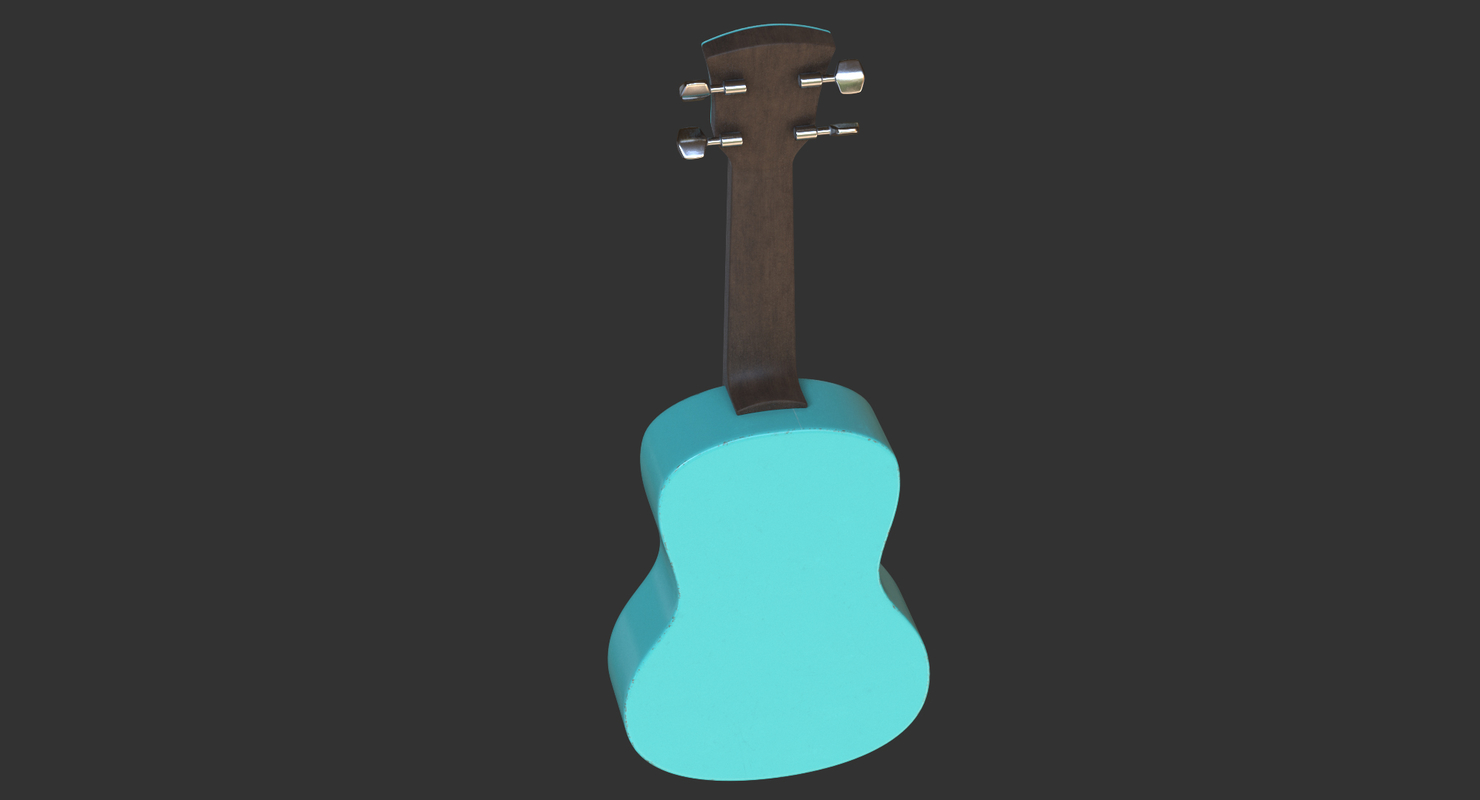 cartoon ukulele 3d model