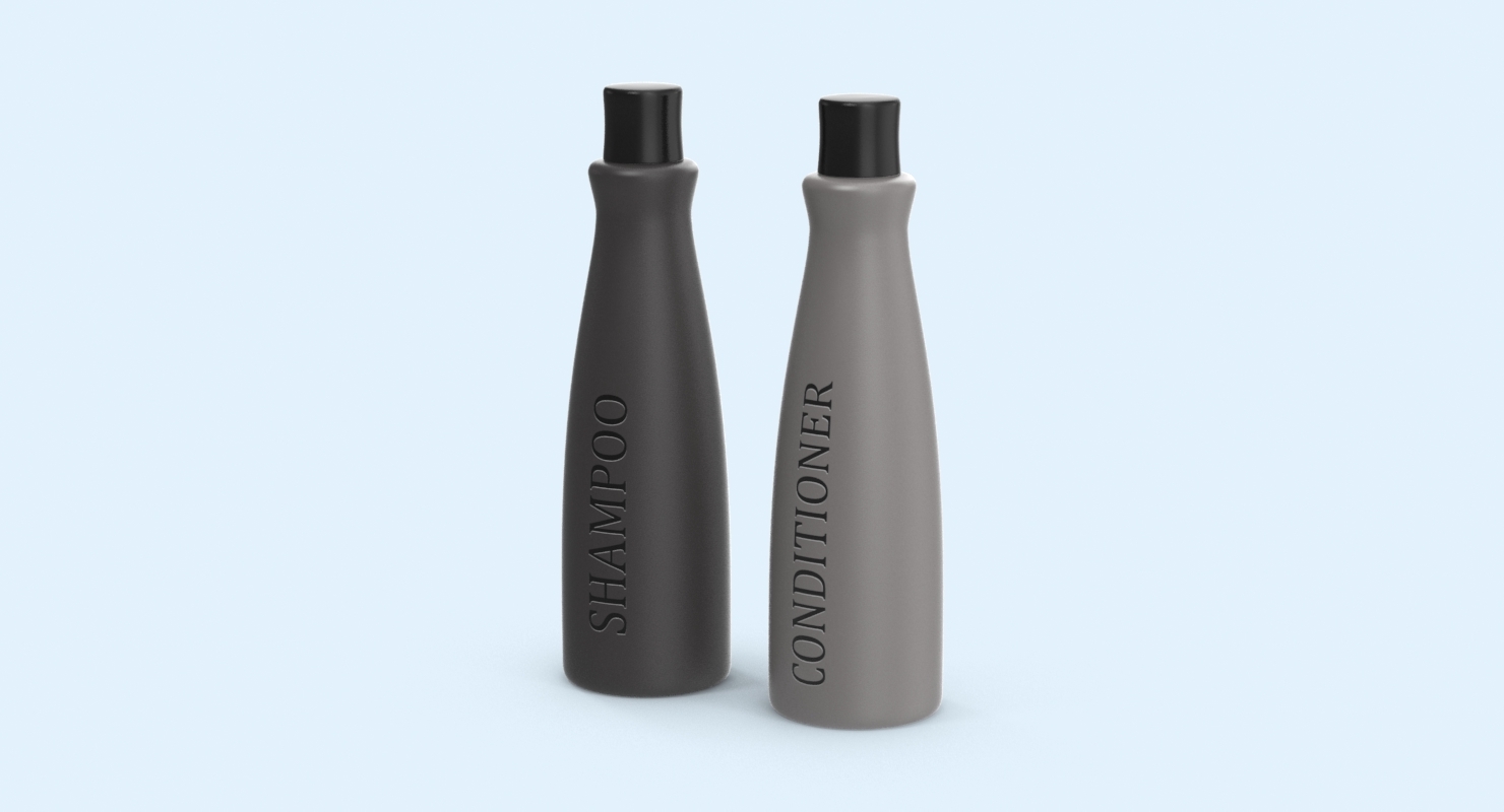 shampoo conditioner bottles 3d max